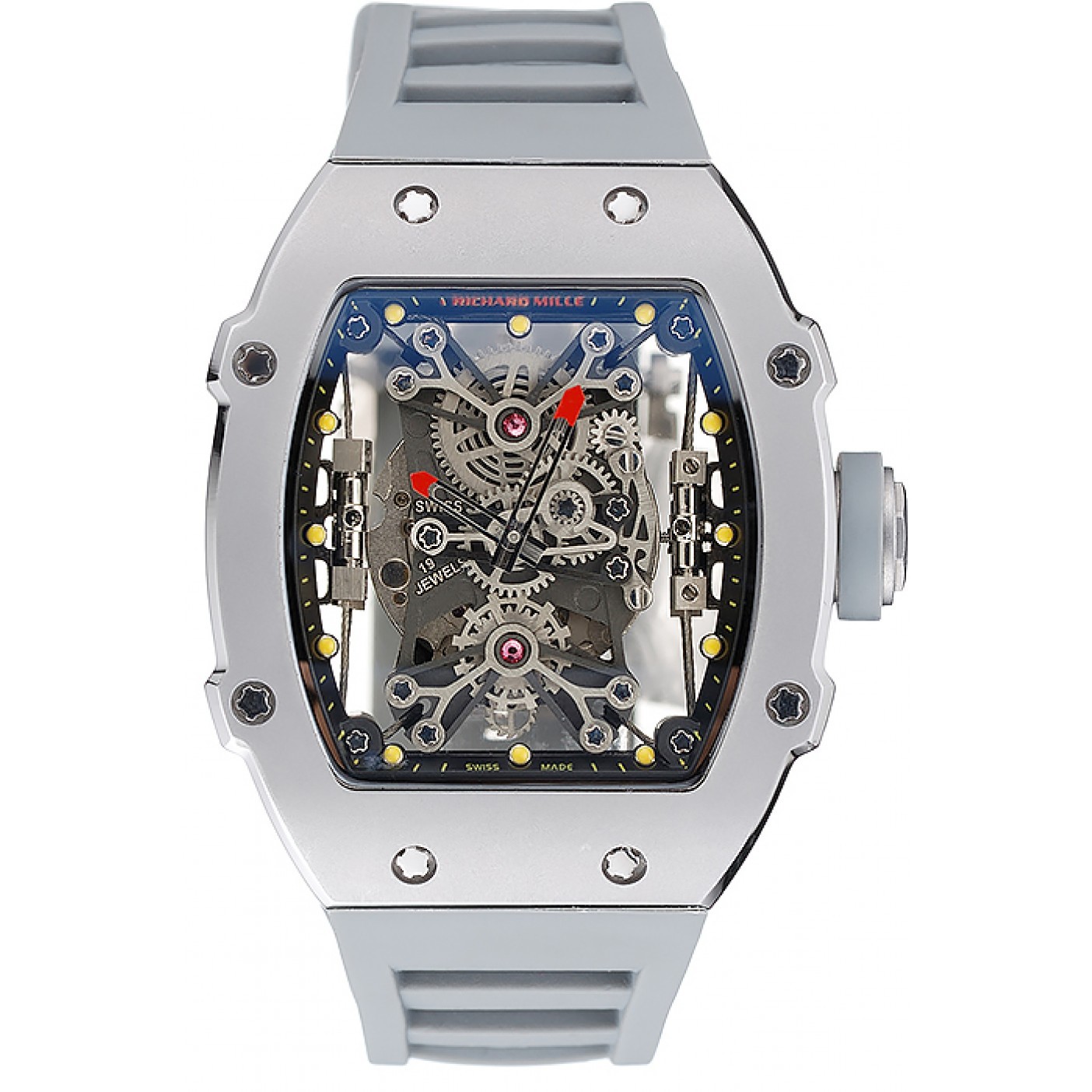 Richard Mille Tourbillion Rafael Nadal RM 27-01 Silver Case White Rubber Bracelet 1454255